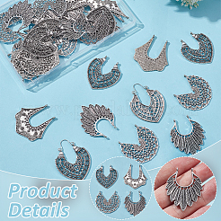 24 pz 4 stili pendenti in lega di stile tibetano&nbsp;FIND-PH0023-26