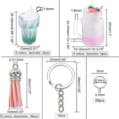 Kits de fabrication de porte-clés à pompons mignons à faire soi-même&nbsp;DIY-OC0003-97