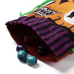 Sacchetti portaoggetti in panno di cotone di halloween&nbsp;ABAG-A005-01C