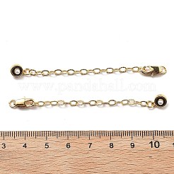 Laiton émaillé abs imitation perle extrémité avec chaîne&nbsp;KK-B129-27G-02