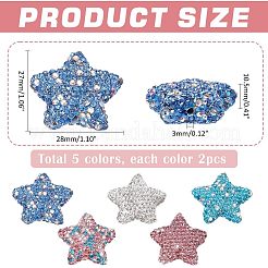 10 Stück 5 Farben handgefertigte Discokugel-Perlen aus Polymer-Ton&nbsp;FIND-PH0022-06