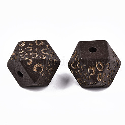 Bemalte Naturholzperlen&nbsp;WOOD-T021-51C-M