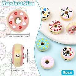 9 Stück 9 Stile handgefertigte Porzellan-Emaille-Perlen&nbsp;PORC-YW0001-83