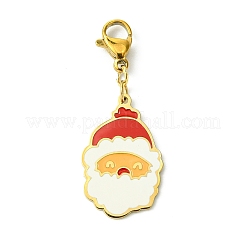 6 stücke 6 arten weihnachten thema 316 chirurgische edelstahl emaille anhänger dekorationen&nbsp;HJEW-UN0001-11