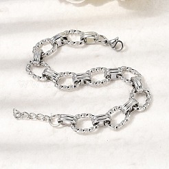 Bracelets à maillons en acier inoxydable 304 pour femmes et hommes&nbsp;BJEW-L720-02P