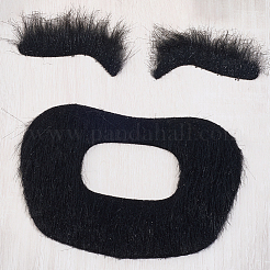Selbstklebende künstliche Augenbrauen und Schnurrbärte aus Plüschfaser&nbsp;DIY-GF0011-79