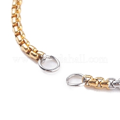 Herstellung von Armbändern aus 304 Edelstahl-Boxketten&nbsp;AJEW-JB01113-02