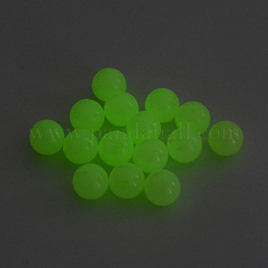 Leuchtende Acryl Runde Perlen&nbsp;X-LACR-R002-6mm-01