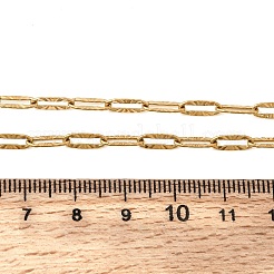 Collares unisex de cadena texturizada tipo clip de papel de acero inoxidable 304 de 3.5 mm&nbsp;NJEW-P356-01G