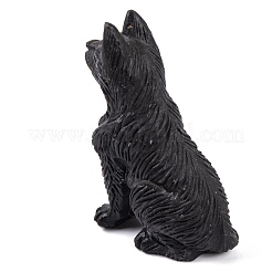 Natürliche Obsidian Wolf Figuren Statuen für Home-Office Desktop Feng Shui Ornament&nbsp;G-Q172-13A