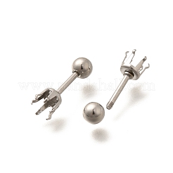Ohrstecker-Beschläge aus Edelstahl 304&nbsp;STAS-F311-18P-02B