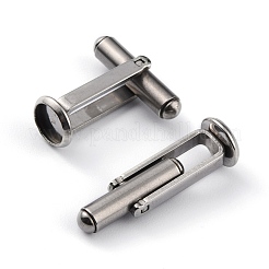 Boutons de manchette en acier inoxydable 304&nbsp;STAS-L262-39B-P