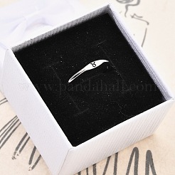Bagues réglables en argent sterling rhodié 925&nbsp;RJEW-S397-01P-03