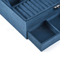 Boîtes à bijoux en velours et bois&nbsp;VBOX-I001-04B