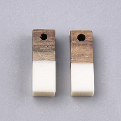 Pendentifs en résine & en bois&nbsp;X-RESI-S358-19B