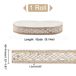 Ruban polyester motif losange avec paillette&nbsp;OCOR-WH0047-49A