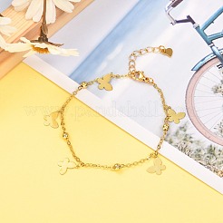 Collana e bracciali con ciondoli a farfalla&nbsp;SJEW-JS01215