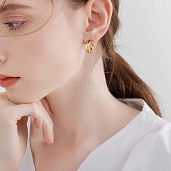 Aretes en forma de C con circonitas cúbicas&nbsp;JE944A