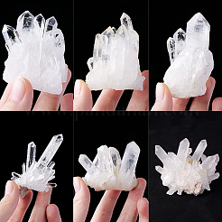 Adornos de racimo de cristal de cuarzo natural&nbsp;DJEW-PA0001-08