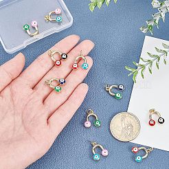 10 pièces 5 couleurs pendentifs en laiton émaillé&nbsp;KK-NB0001-49G