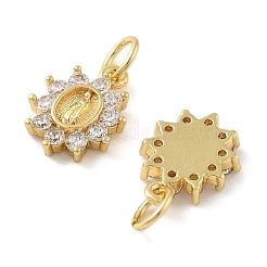 Colgante micropavé cubic zirconia de latón&nbsp;KK-C092-19D-G