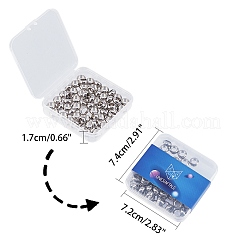 304 Edelstahlperlen&nbsp;STAS-UN0002-44P