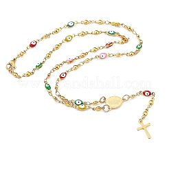 Unisex-Rosenkranzketten aus Edelstahl 304&nbsp;NJEW-L457-002G