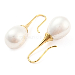 Boucles d'oreilles pendantes en forme de larme avec perles en plastique&nbsp;EJEW-C067-23C-G