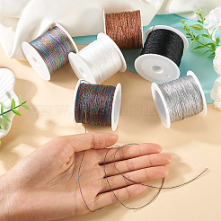 6 Rolle 6 Farben 6-fädiges Polyester-Metallic-Garn&nbsp;OCOR-TA0003-11A
