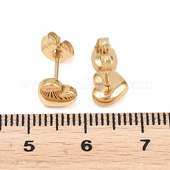 Orecchini a bottone in acciaio inossidabile 304 per San Valentino da donna&nbsp;EJEW-K329-01G