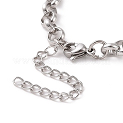 Bracciale a catena rolo in acciaio inossidabile 304 anti-ossidazione per uomo e donna&nbsp;BJEW-E031-06P-03