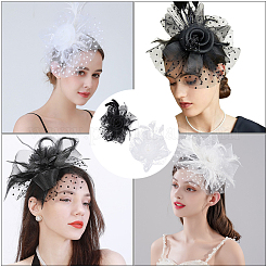 2 Satz 2 Farben Damen Fascinator Hut&nbsp;OHAR-GF0001-38