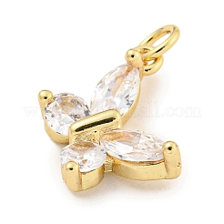 Placcatura a cremagliera in ottone micro pavé di ciondoli con zirconi chiari&nbsp;KK-Q814-04G