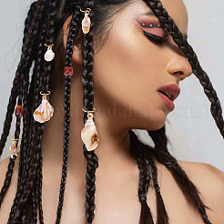 10 pieza de pinzas decorativas para colgantes de cabello trenzado de acrílico&nbsp;OHAR-BM0001-01