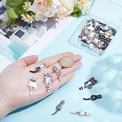 32pcs 8 styles de pendentifs en émail en alliage&nbsp;FIND-WR0012-14