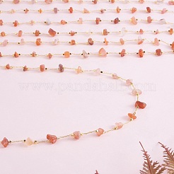 Chaînes perlées de puces d'agate à bandes naturelles&nbsp;CHC-SZ0001-62F