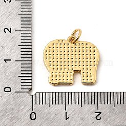 Messing-Pflaster-Anhänger mit Muscheln in Naturweiß&nbsp;KK-I360-027G