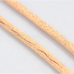 Cordons fil de nylon tressé rond de fabrication de noeuds chinois de macrame rattail&nbsp;NWIR-O002-05