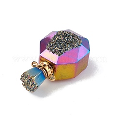 Galvanisierte Anhänger aus natürlichem Druzy-Achat&nbsp;G-L524-10G-01