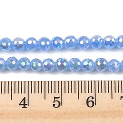 Chapelets de perles en verre électroplaqué&nbsp;EGLA-B013-01A-AB05