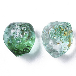 Perles de verre peintes par pulvérisation transparent&nbsp;LS-GLAA-R215-01-B07