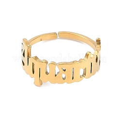 Anillo abierto de constelación de acero inoxidable 304 con revestimiento iónico (IP) para mujer&nbsp;RJEW-C097-01G-01
