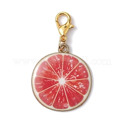 Decorazioni pendenti in smalto in lega a tema frutta&nbsp;HJEW-JM01358