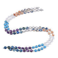 Rangs de perles en jade blanc naturel teint&nbsp;G-Z135-B03