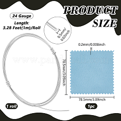 1 m 925 de alambre de plata esterlina&nbsp;STER-BC0003-01B-P