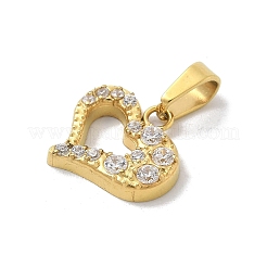 Placcatura ionica (ip) 304 acciaio inossidabile micro pavé zirconia cubica pendenti&nbsp;STAS-Z107-04G-08