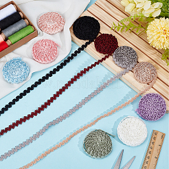 20 Yards 10 Farben Nylon plissiertes elastisches Netz Spitzenband&nbsp;OCOR-BC0009-33