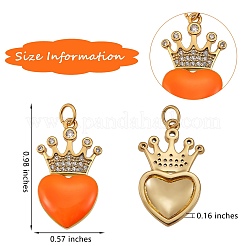 5pcs pendentifs en laiton micro pavé de zircone cubique écologiques&nbsp;ZIRC-SZ0003-08B