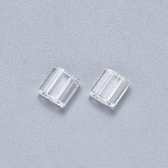 Perles de rocaille en verre transparent à 2 trou fgb&nbsp;SEED-S031-L-001