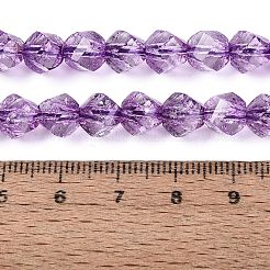 Fili di perline di vetro trasparenti screpolate&nbsp;GLAA-N068-02A-06